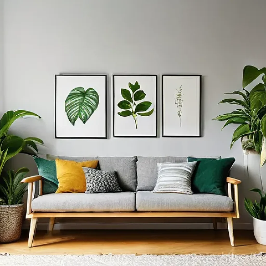 리빙월을 위한 예산 관리 방법 - **Indoor DIY Green Wall Planning Session**
"A cozy, brightly lit modern German apartment living ...