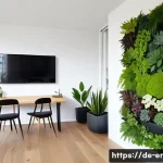 Home 20 리빙월을 위한 실용적인 팁 - A modern indoor living wall installation in a bright German apartment featuring a variety of plants ...